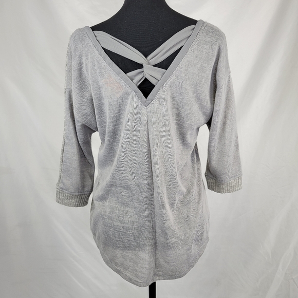 ANTHRO SKIES ARE BLUE Knit V Neck Half Sleeve Blouse - Picture 5 of 8